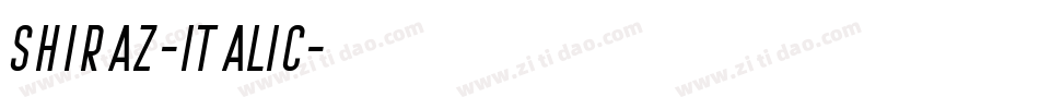 Shiraz-Italic字体转换