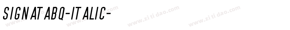 SignataBQ-Italic字体转换