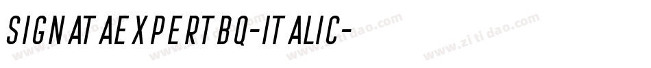 SignataExpertBQ-Italic字体转换