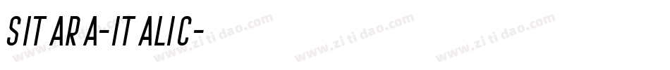 Sitara-Italic字体转换