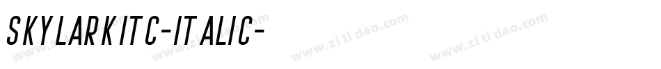 SkylarkITC-Italic字体转换