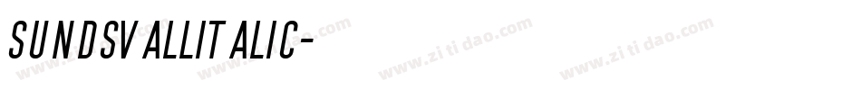 SundsvallItalic字体转换