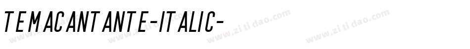 TemaCantante-Italic字体转换