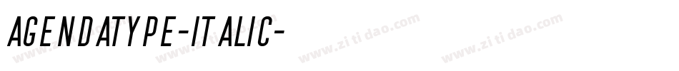 Agendatype-Italic字体转换