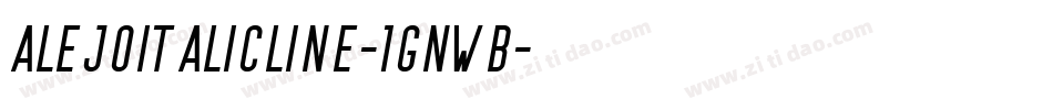 AlejoItalicLine-1GnWB字体转换