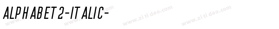 Alphabet2-Italic字体转换
