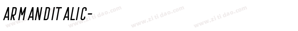 ArmandItalic字体转换