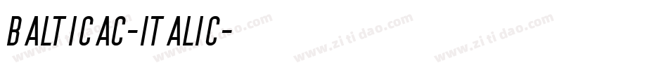 BalticaC-Italic字体转换
