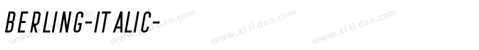Berling-Italic字体转换