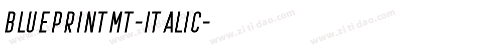 BlueprintMT-Italic字体转换