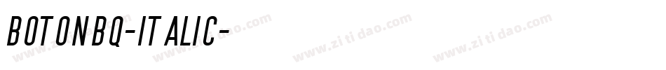 BotonBQ-Italic字体转换
