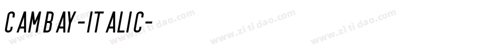 Cambay-Italic字体转换