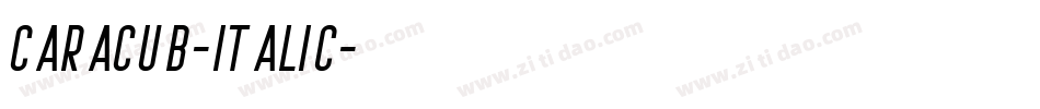 Caracub-Italic字体转换