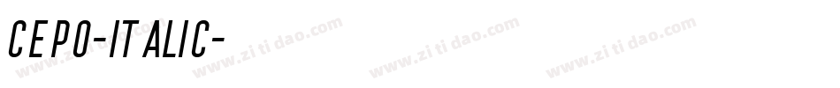 Cepo-Italic字体转换