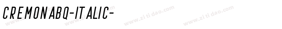 CremonaBQ-Italic字体转换
