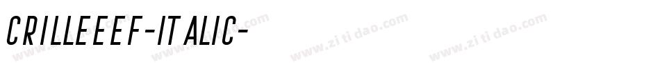 CrilleeEF-Italic字体转换
