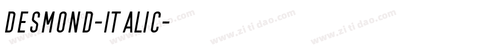 Desmond-Italic字体转换