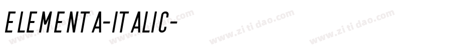 Elementa-Italic字体转换