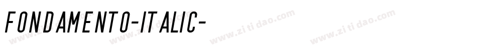 Fondamento-Italic字体转换