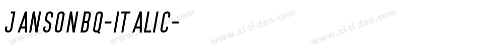 JansonBQ-Italic字体转换