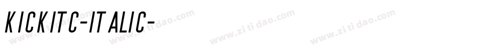 KickITC-Italic字体转换