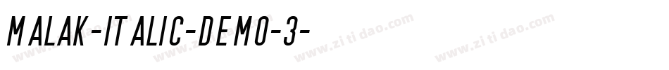 Malak-Italic-Demo-3字体转换