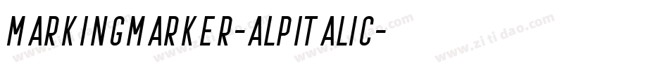 MarkingMarker-ALPItalic字体转换