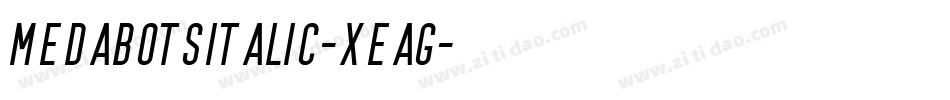 MedabotsItalic-Xeag字体转换