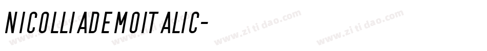 NicolliaDEMOItalic字体转换