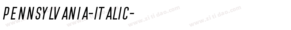 Pennsylvania-Italic字体转换