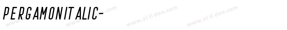 PergamonItalic字体转换