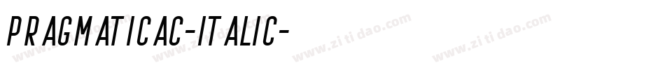 PragmaticaC-Italic字体转换