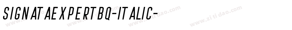 SignataExpertBQ-Italic字体转换