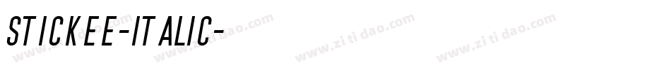 Stickee-Italic字体转换