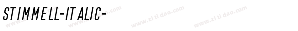 Stimmell-Italic字体转换
