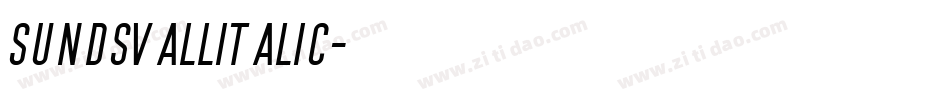 SundsvallItalic字体转换
