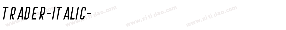 Trader-Italic字体转换