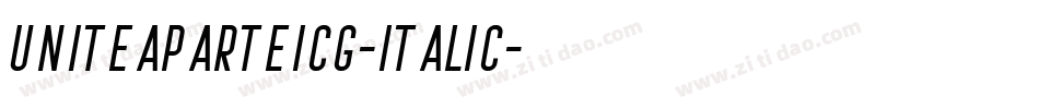 UniteAparteICG-Italic字体转换