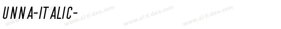 Unna-Italic字体转换