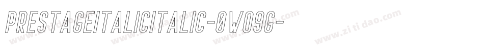 PrestageItalicItalic-0WO9G字体转换