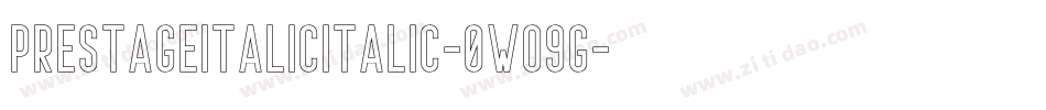 PrestageItalicItalic-0WO9G字体转换