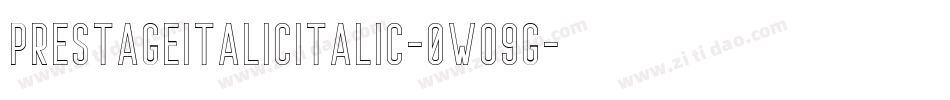 PrestageItalicItalic-0WO9G字体转换