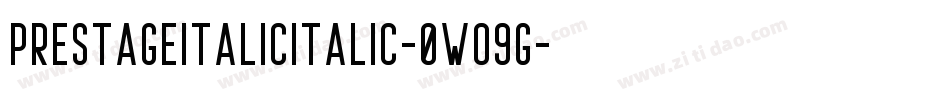 PrestageItalicItalic-0WO9G字体转换