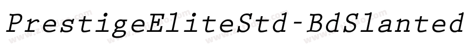 PrestigeEliteStd-BdSlanted字体转换