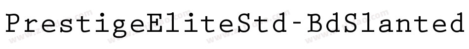 PrestigeEliteStd-BdSlanted字体转换