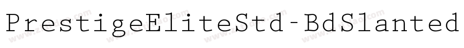 PrestigeEliteStd-BdSlanted字体转换
