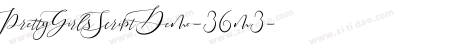 PrettyGirlsScriptDemo-36m3字体转换 PrettyGirlsScriptDemo-36m3字体转换