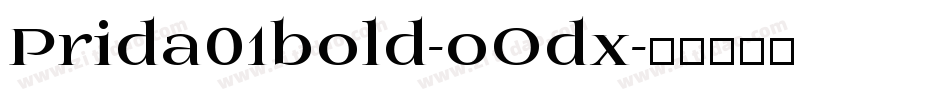 Prida01bold-oOdx字体转换