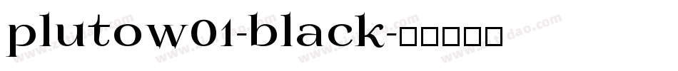 plutow01-black字体转换