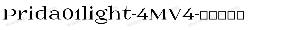 Prida01light-4MV4字体转换